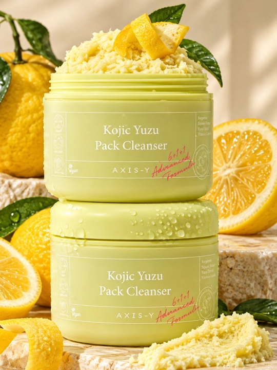 Yuzu ekstraktli tozalovchi maska-skrab-AXIS-Y Kojic Yuzu Pack Cleanser