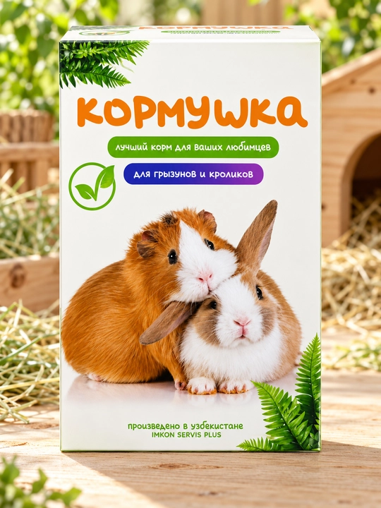 Корм Кормушка для грызунов и кроликов, 400 г - 