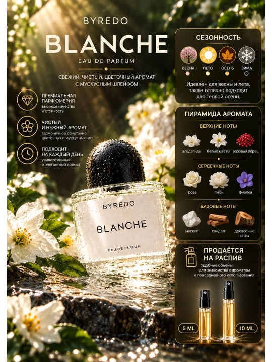 Byredo Blanche Eau de Parfum — парфюмерная вода, 5/10 мл