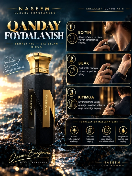 Alkogolsiz arab atirlari, ayollar va erkaklar uchun Naseem, 75 ml 
