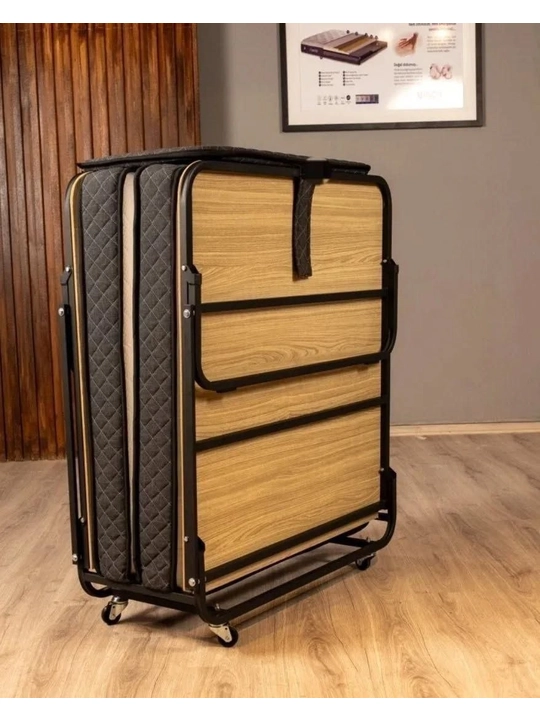 Star Hotel yig‘ma karavot 90×200 sm, ortopedik matras bilan, Turkiya - 