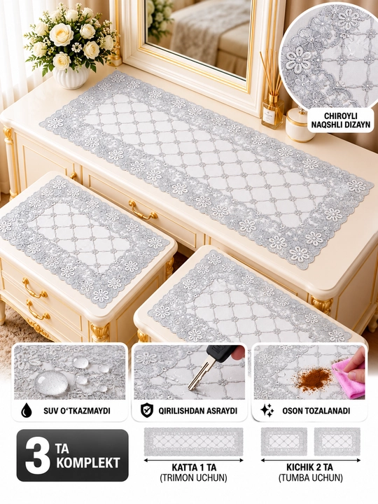 Tryumo, komod ustiga kleyonka Silver Edition - 