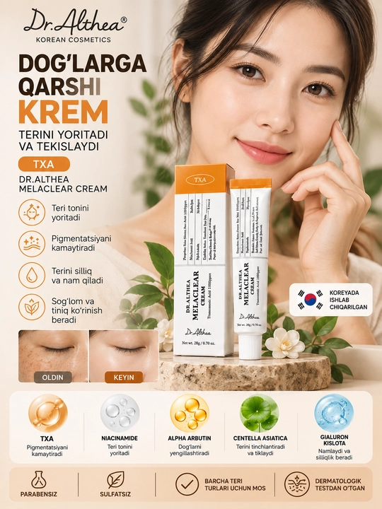 Dr.Althea Melaclear Cream — крем против пигментации для лица, 20 г - 