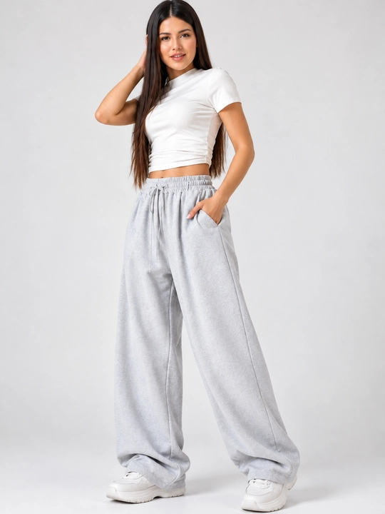 Ayollar jogger shimlari oversize 42–50, keng shalvar shim bahor-yoz-kuz - 