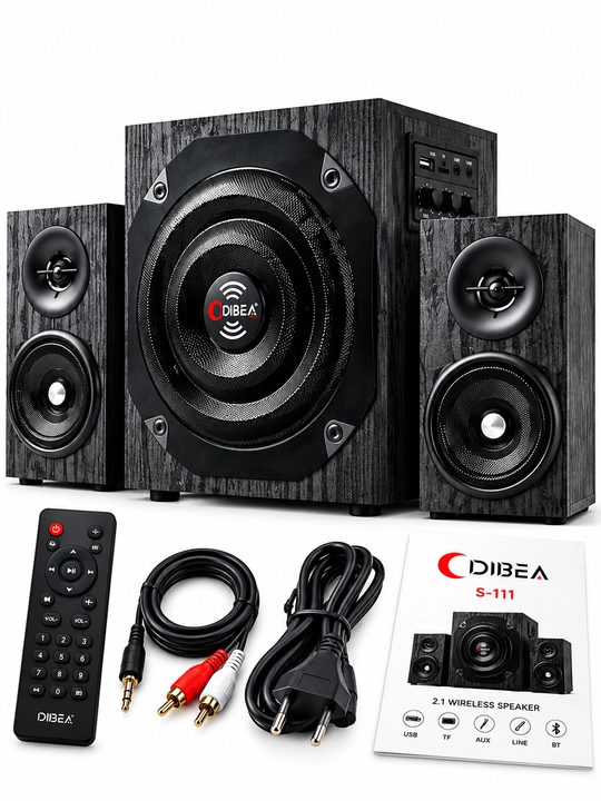 DIBEA S-111 2.1 akustika tizimi, Bluetooth, USB, TF, AUX