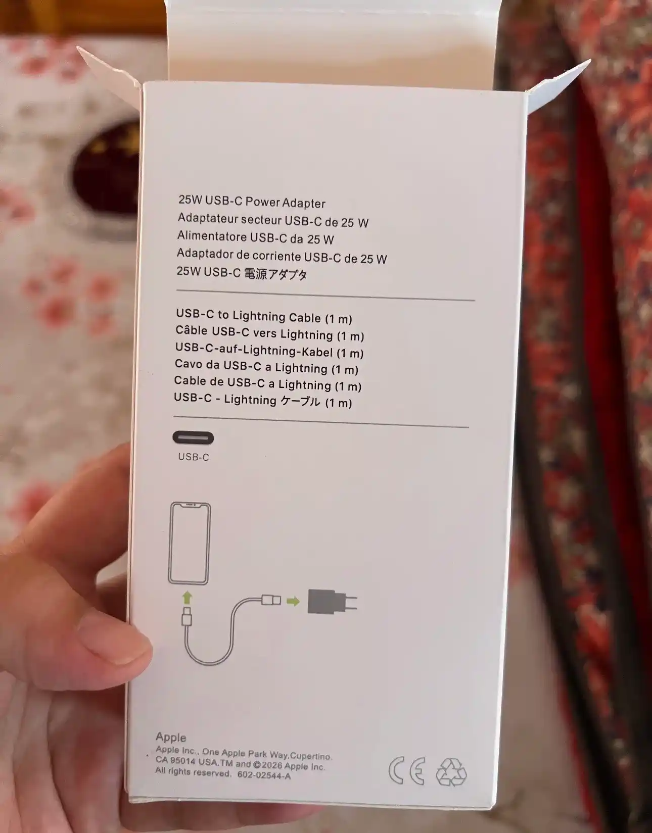 Зарядное устройство для iPhone, быстрая зарядка 25 Вт, с кабелем Type-C — Lightning