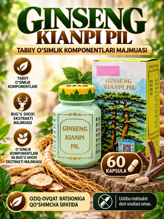 Daraxt Ginseng Kianpi Pil semirish va ishtaha uchun tabletka. Vazn yig'ish uchun vosita - 
