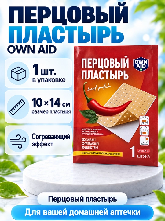 Qalampirli qizduruvchi plastir OWN AID - 
