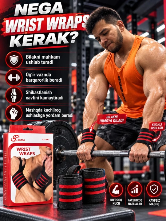 Спортивные бинты для запястий Wrist Wraps, 2 шт
