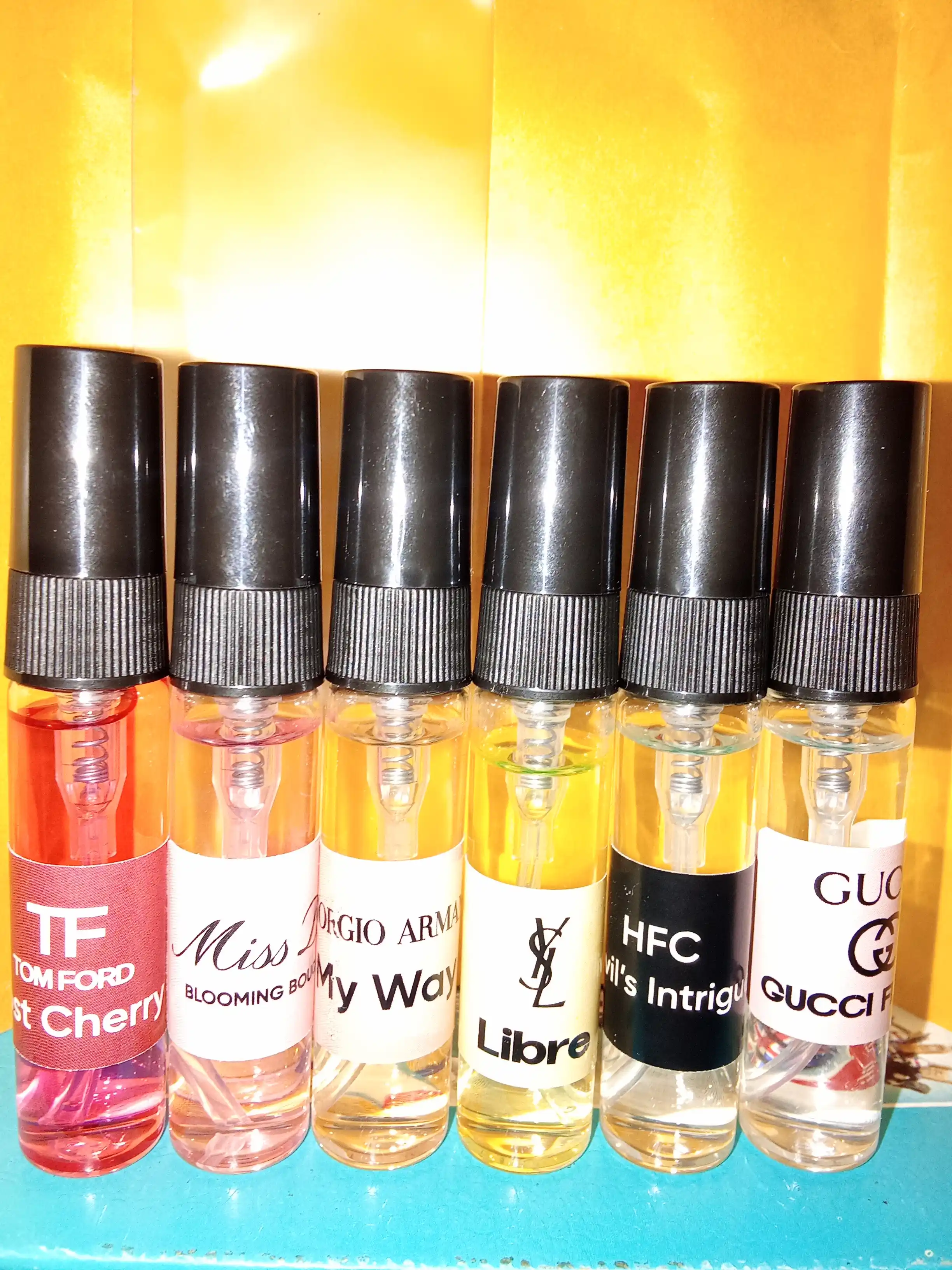 Набор духов для женщин Gucci Flora, Miss Dior, Devil's Intrigue, Libre, Lost Cherry, 6 в 1