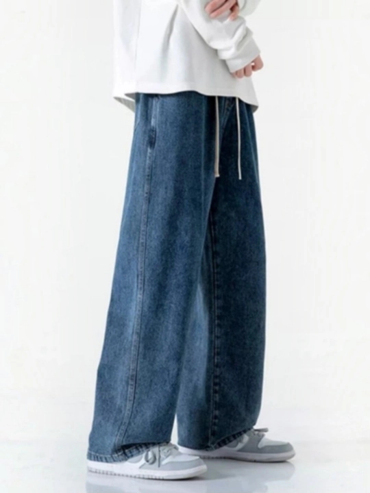 Мужские широкие джинсы в стиле Baggy оversize - 