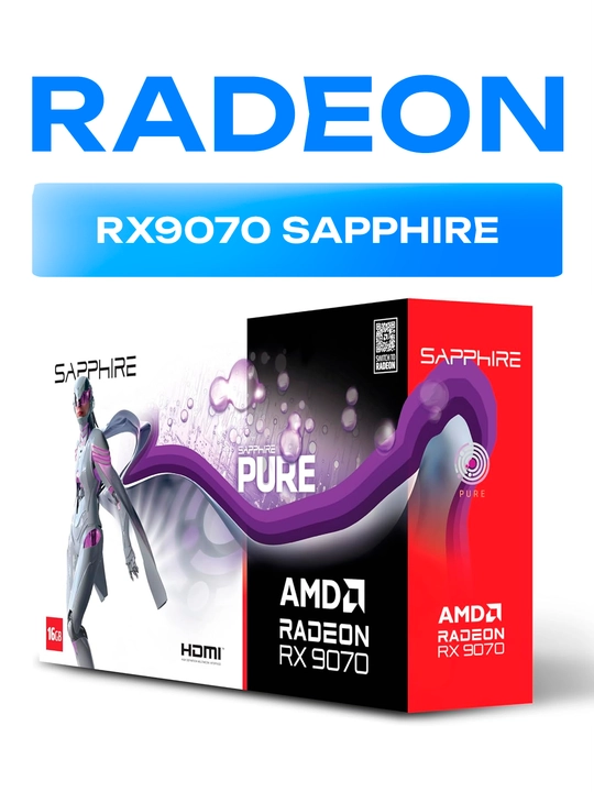 Sapphire PURE Radeon RX 9070 16GB GDDR6 256-bit, 2 fan, White - 