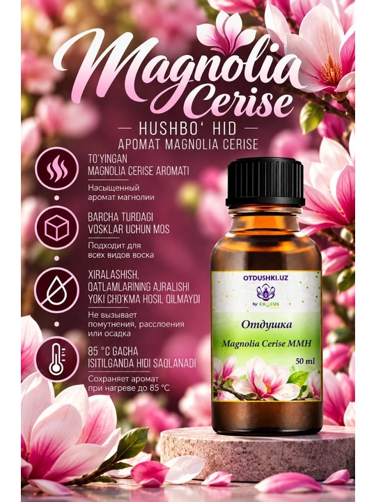 MMH seriyali sham va sovun uchun atirlar, qulay shisha dozatorli idishda, 50 ml - 