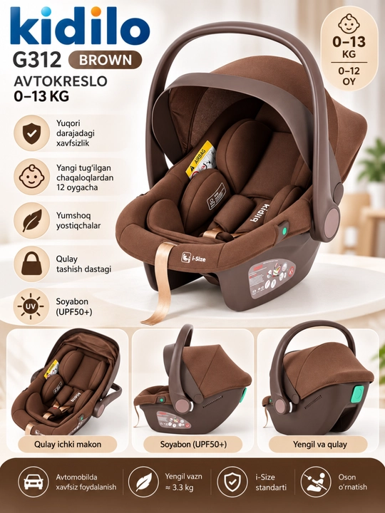 Детское автокресло KIDILO G312/ G313/ G318/ LB221 - 
