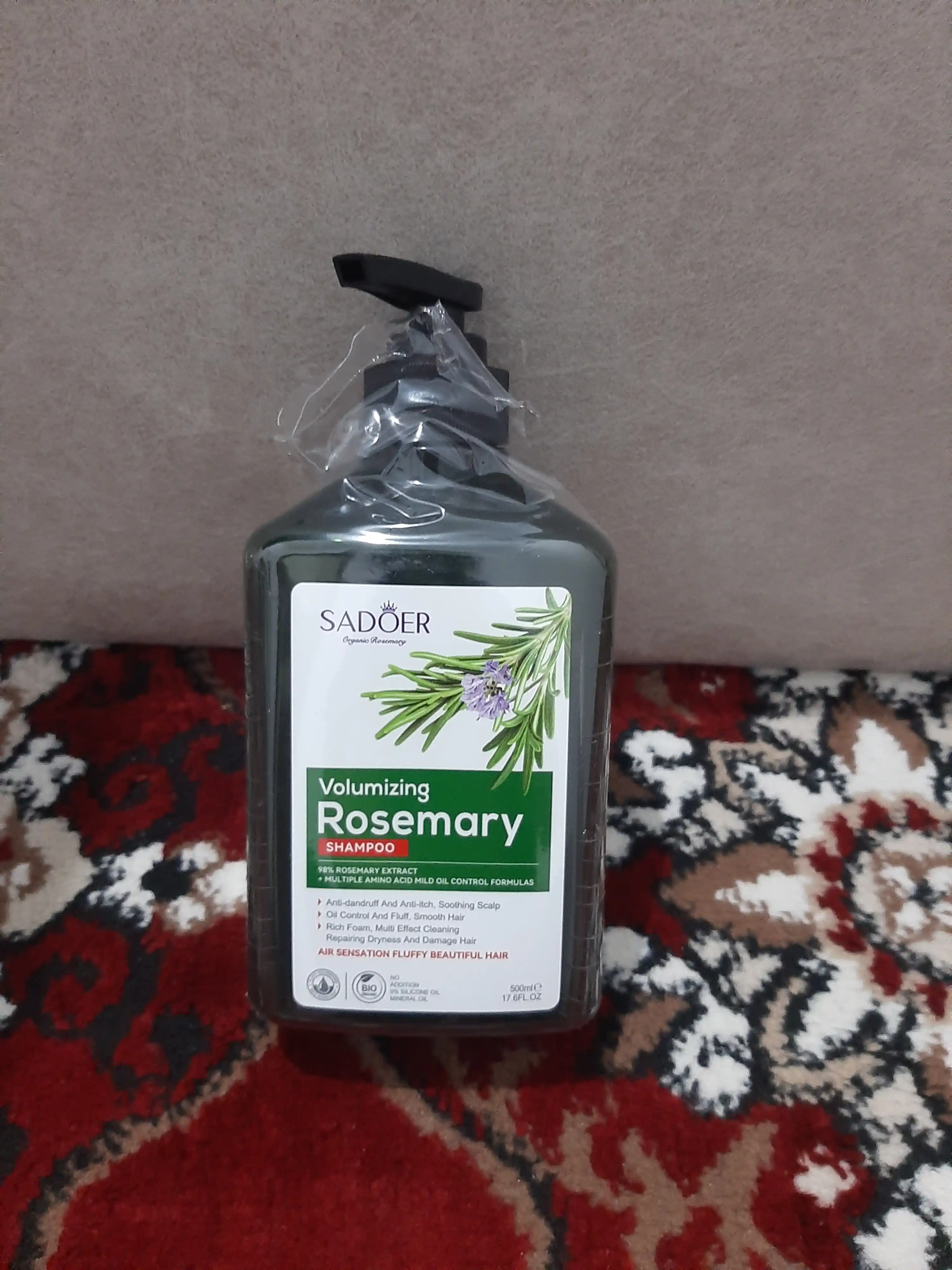Soch o'stiradigan va mustahkamlaydigan rozmarinli shampun, 500 ml