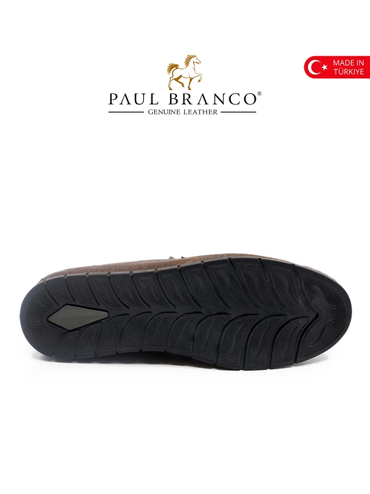 Qish uchun tabiiy mexli mokasinlar, tabiiy charmdan, erkaklar uhcun Paul Branco 96601