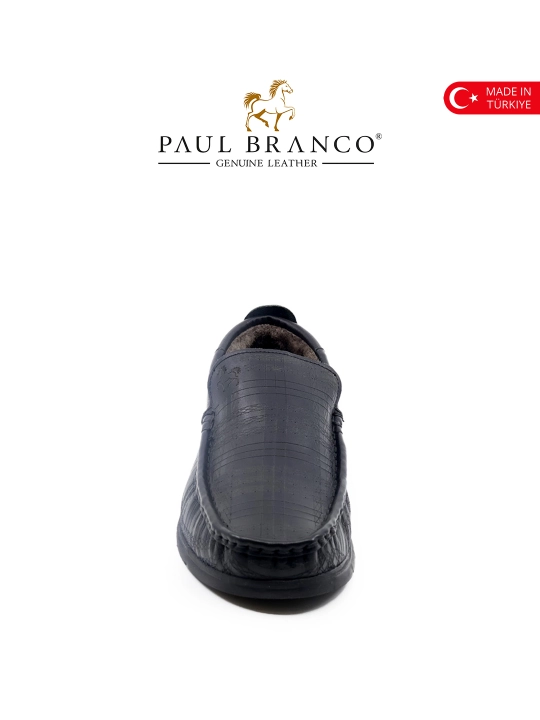 Qish uchun tabiiy mexli mokasinlar, tabiiy charmdan, erkaklar uhcun Paul Branco 96601