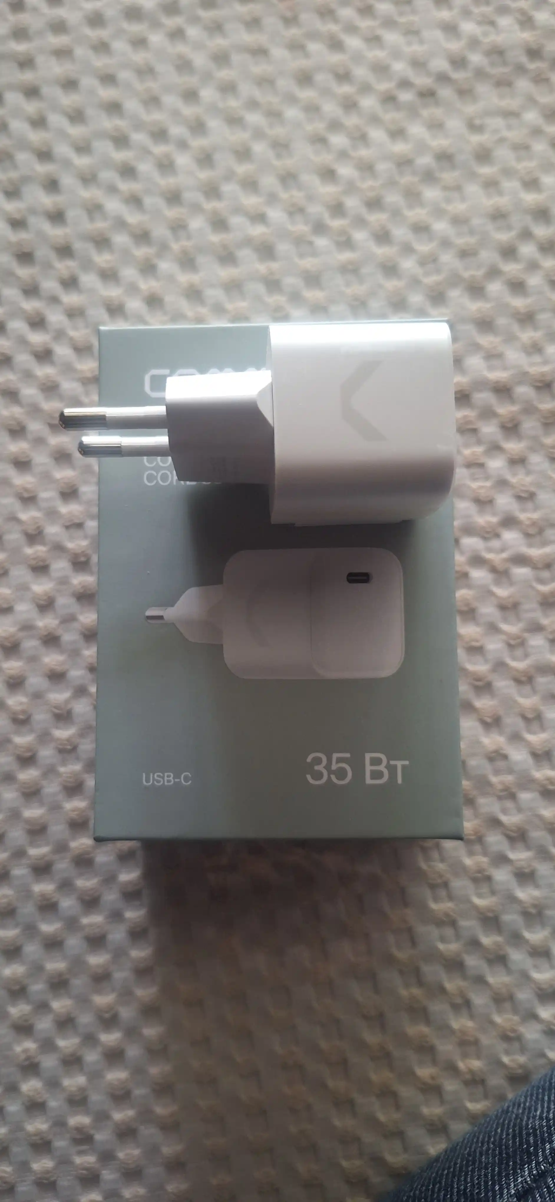 COMMO 35W Mini Charger, GaN, 1xUSB-C tezkor quvvatlagich, 35 Vt, oq