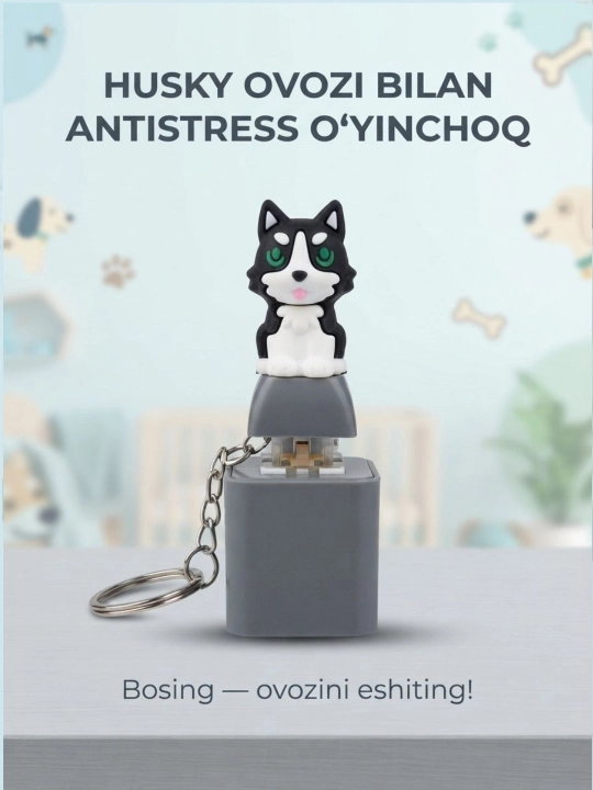Antistress klaviatura brelok mini – klik tugmali fidget o‘yinchoq, stressni kamaytiradi - 