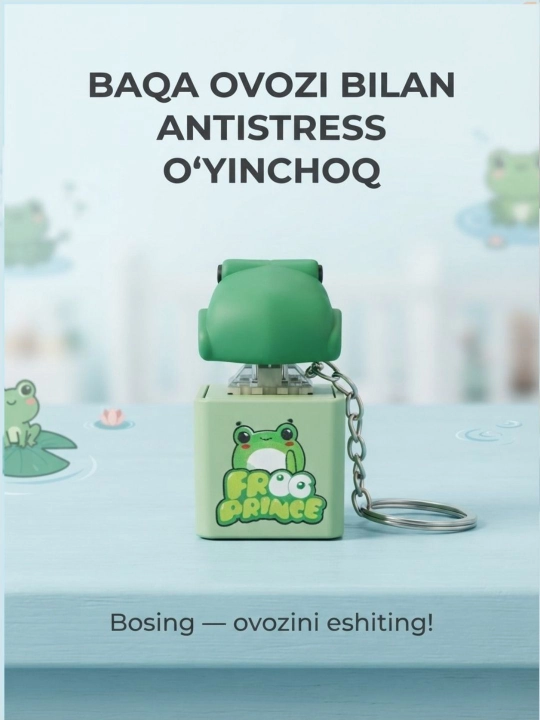 Antistress klaviatura brelok mini – klik tugmali fidget o‘yinchoq, stressni kamaytiradi - 