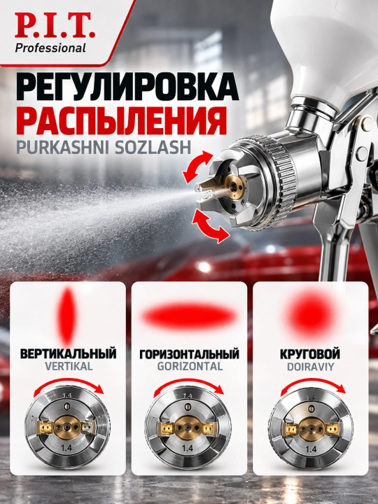 Краскопульт пневматический P.I.T. PSG600-A