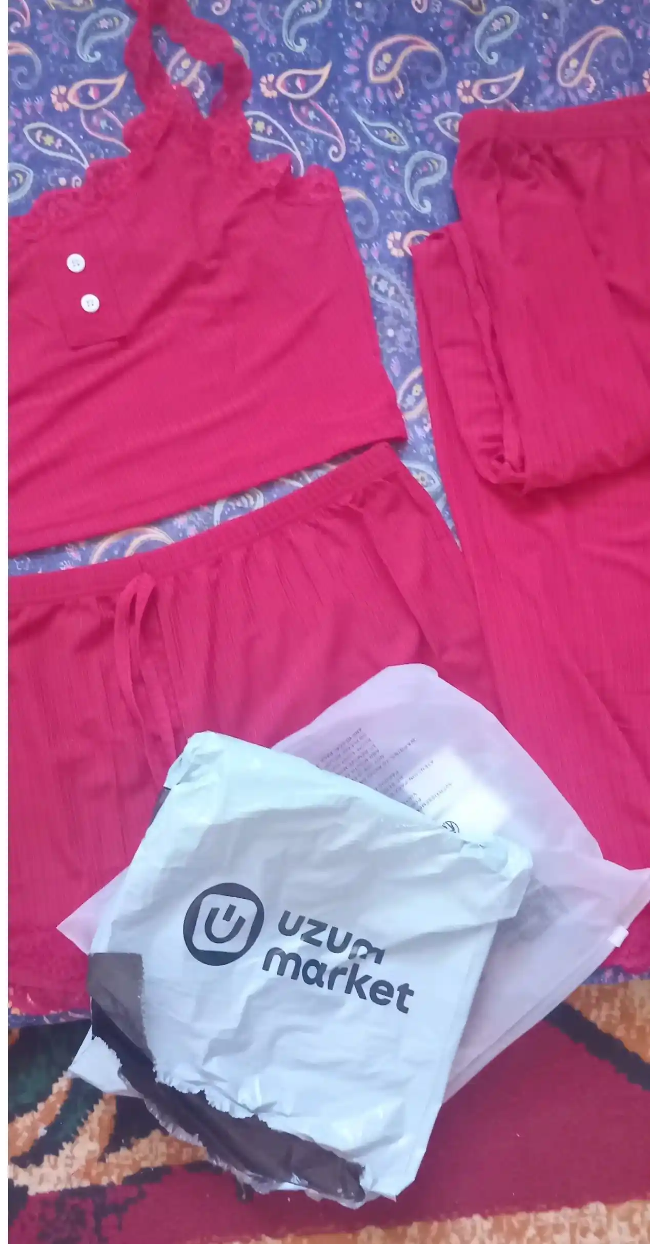 Ayollar pijamasi, 3 ta 1 da, tungi pijama