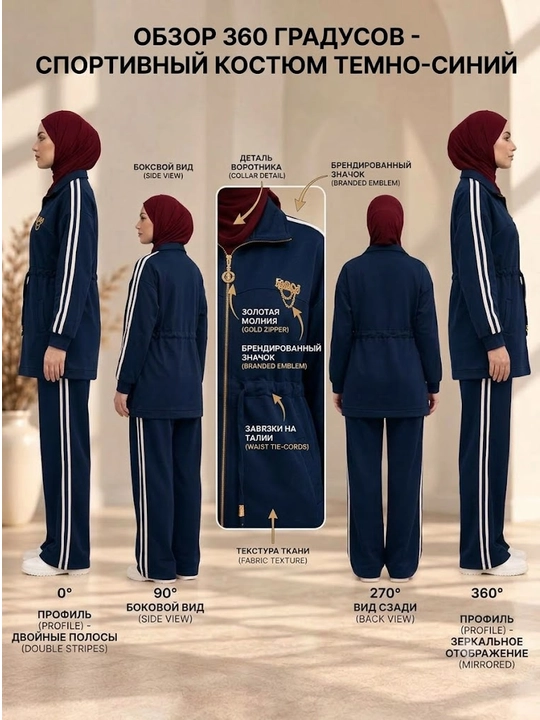 Ayollar kuzgi dvoykasi, zamokli xalat va keng shim, 100% paxta, 48-56 o'lchamlarda
