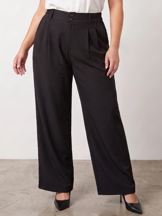 Ayollar palazzo shimi, keng, baland belli, klassik uslubda — ELLY FASHION
