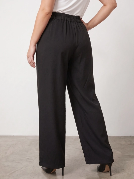 Ayollar palazzo shimi, keng, baland belli, klassik uslubda — ELLY FASHION