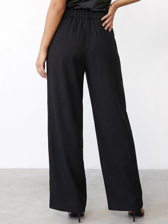 Ayollar palazzo shimi, keng, baland belli, klassik uslubda — ELLY FASHION