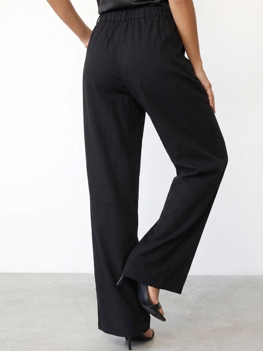 Ayollar palazzo shimi, keng, baland belli, klassik uslubda — ELLY FASHION