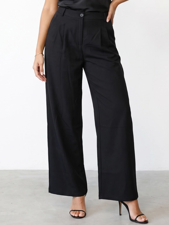 Ayollar palazzo shimi, keng, baland belli, klassik uslubda — ELLY FASHION