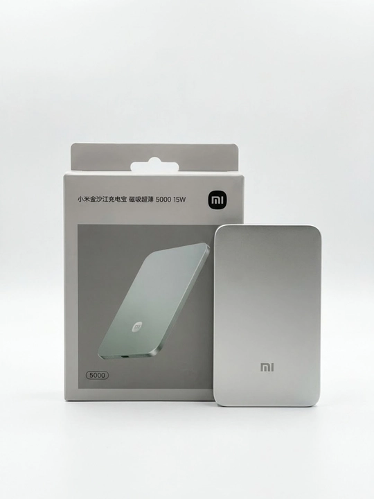 Xiaomi ultra ingichka magnitli powerbank 5000 mAh MagSafe wireless zaryadchik Silver