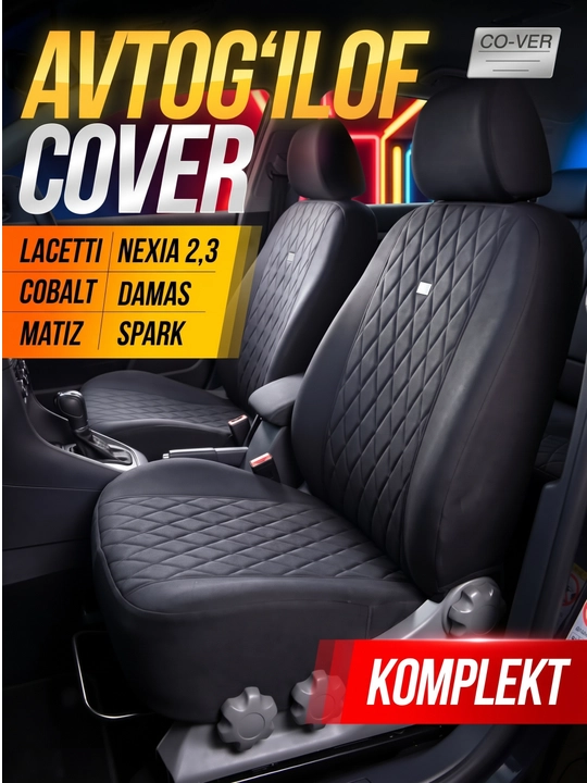 Чехол на сиденье автомобиля - Kanzec, Lacetti, Damas, Cobalt, Spark, Matiz, Nexia 1/2/3 - 