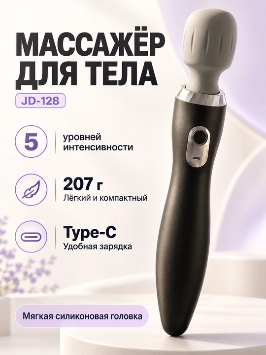 Bo‘yin, yelka, bel, oyoq va qo‘llar uchun mini elektr massajyor – USB orqali quvvatlanadi - 