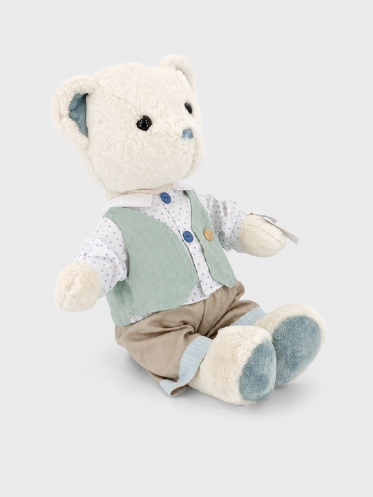 Oq plyush ayiqcha kostyumda жилет bilan, Zak Toys
