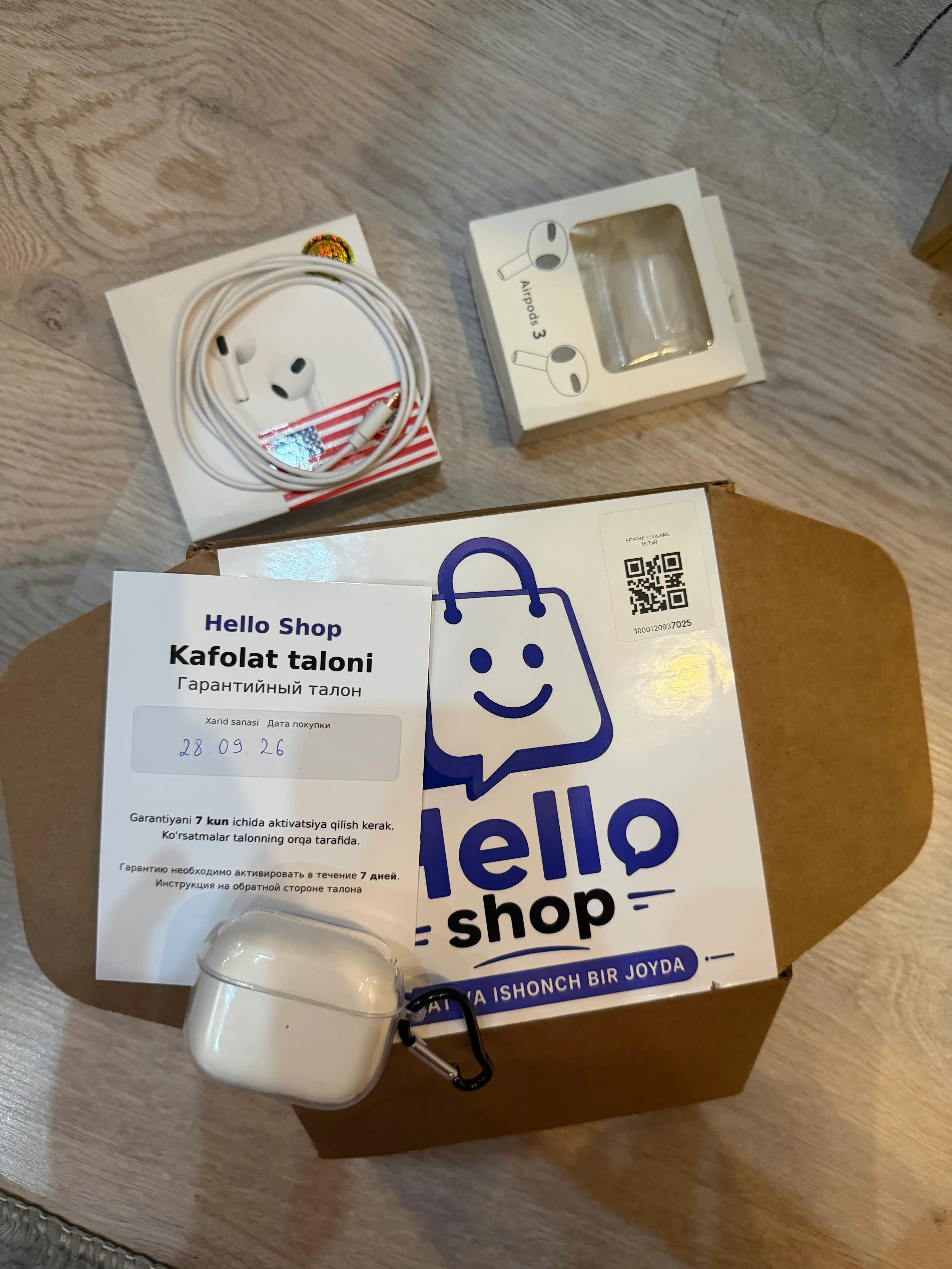 Simsiz quloqchinlar Pods 3,IPhone va Android uchun,Bluetooth quloqchinlari,Hello shop