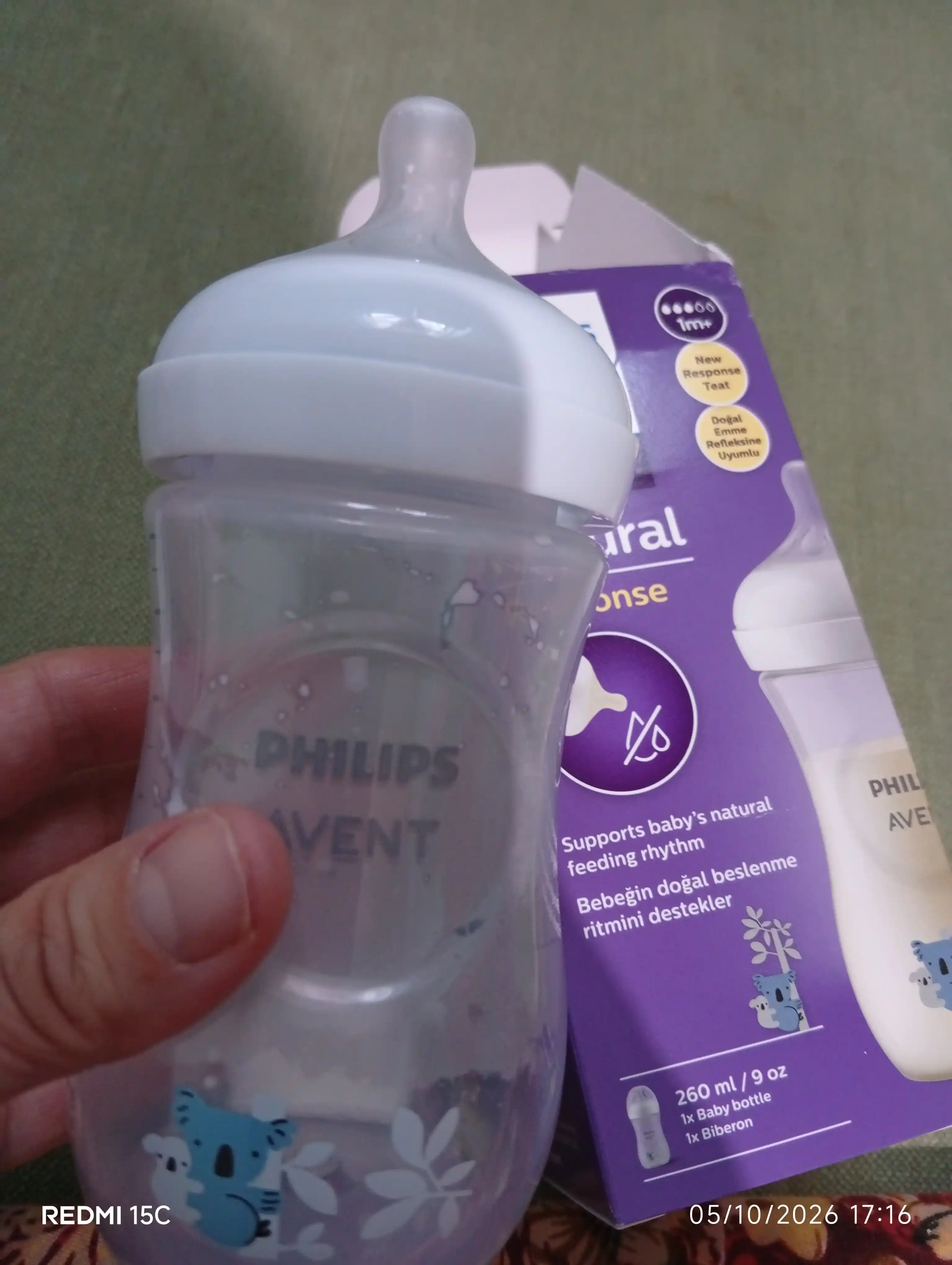 Philips Avent Response chaqaloq butilkasi, 260 ml, 1 oydan 6 oygacha