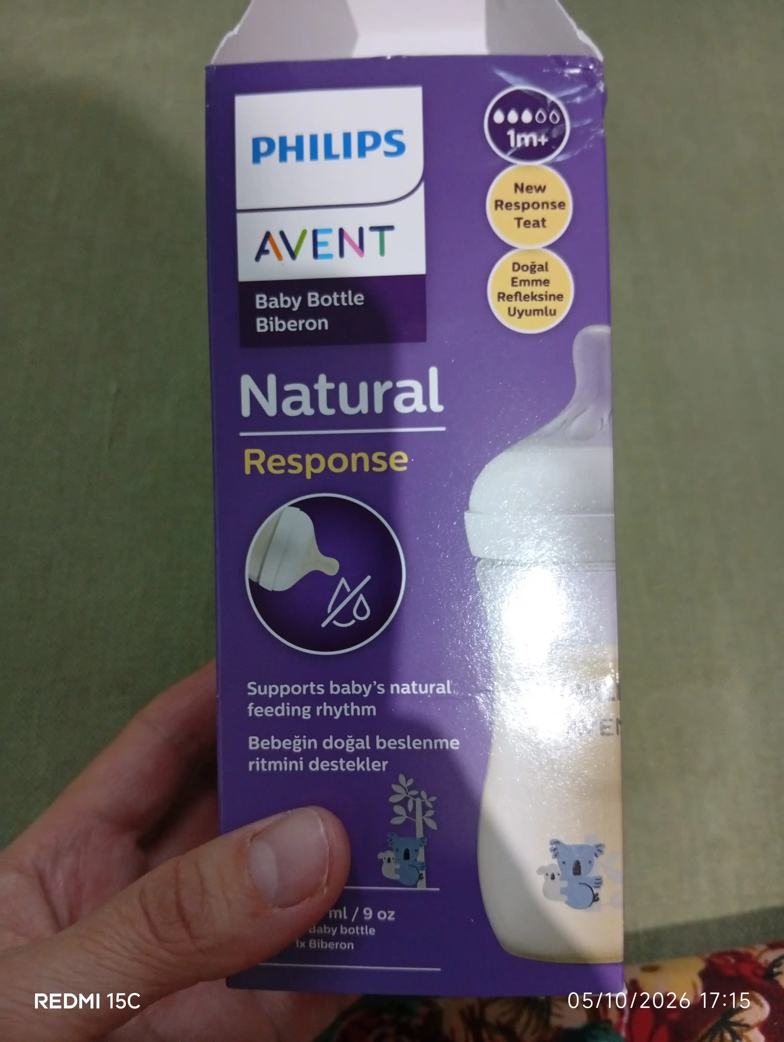 Philips Avent Response chaqaloq butilkasi, 260 ml, 1 oydan 6 oygacha