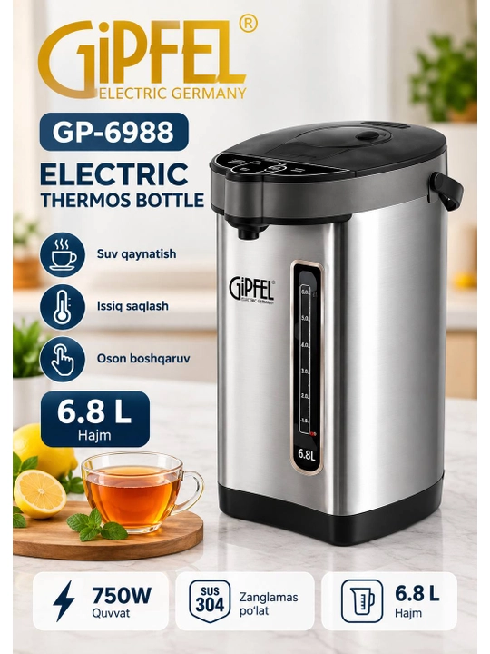 Termopot 6.8 litr, elektr termos - 