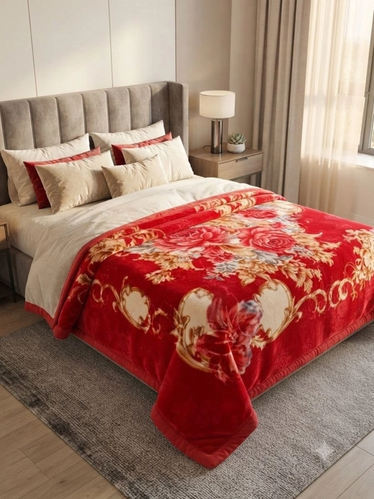 Adyol 150×200 sm, yumshoq va issiq pled, qalin yopinchiq, gul naqshli premium adyol