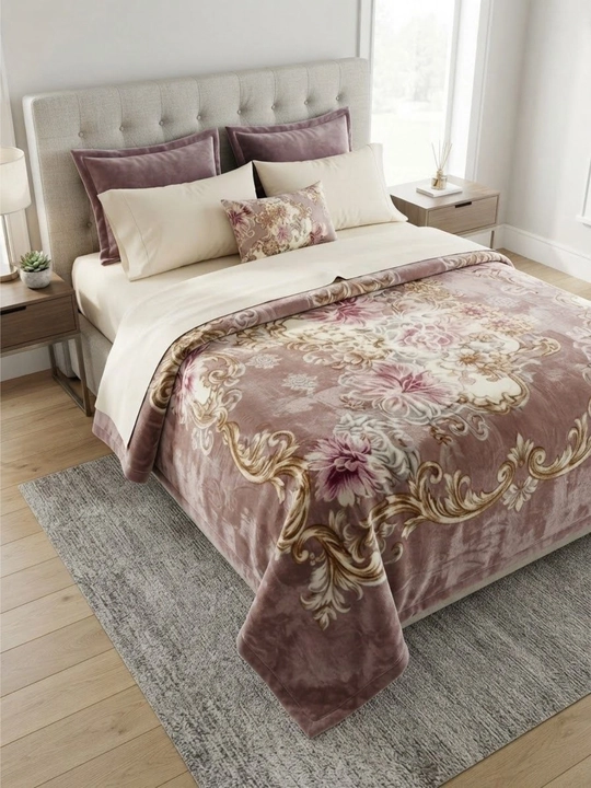 Adyol 150×200 sm, yumshoq va issiq pled, qalin yopinchiq, gul naqshli premium adyol