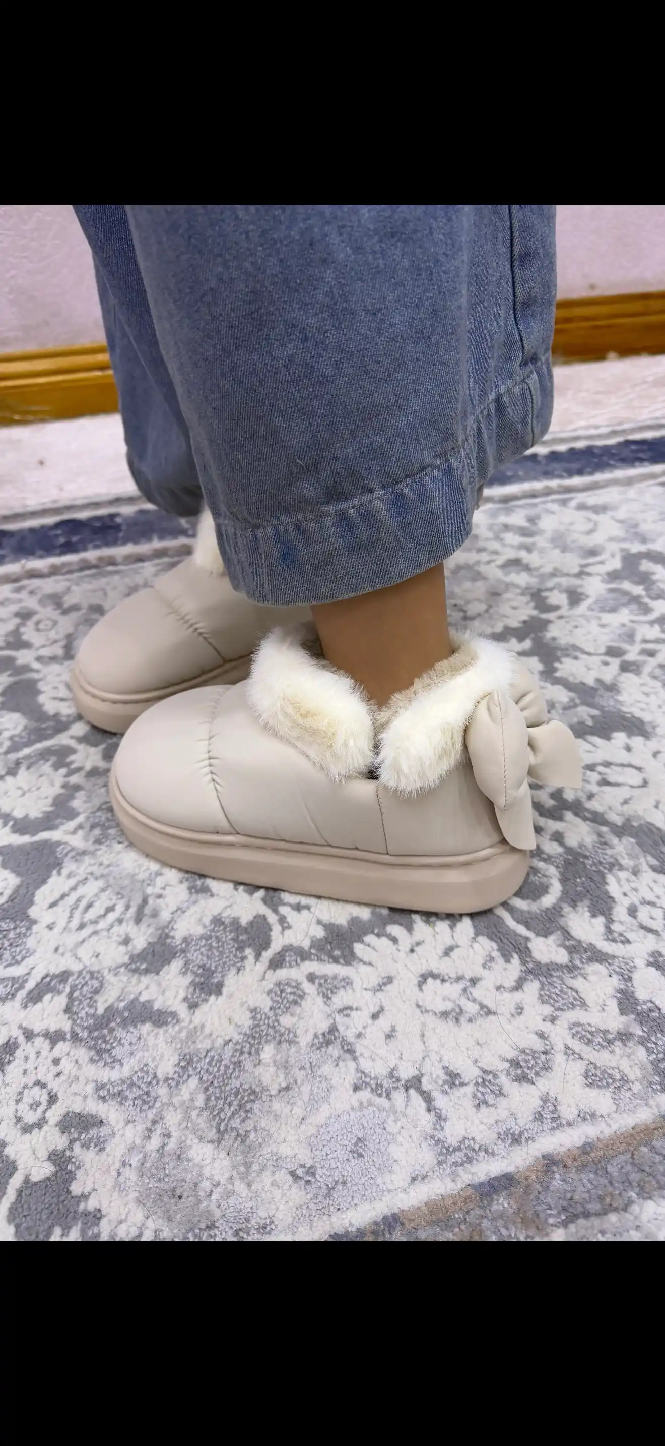 Угги женские с бантом, DISHER BowCloud, зимняя женская обувь, тёплые ботинки, легкие