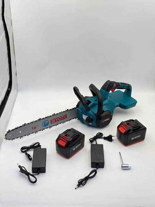 BIYOTI BYT-229 akkumulyatorli zanjirli arra, 21V, Brushless, 1800 Vt, 30 sm shina, 2ta AKB