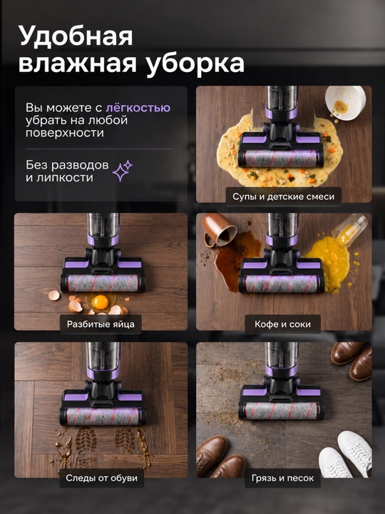Моющий вертикальный пылесос BOHN 2 в 1, сухая и влажная уборка, 800 Вт