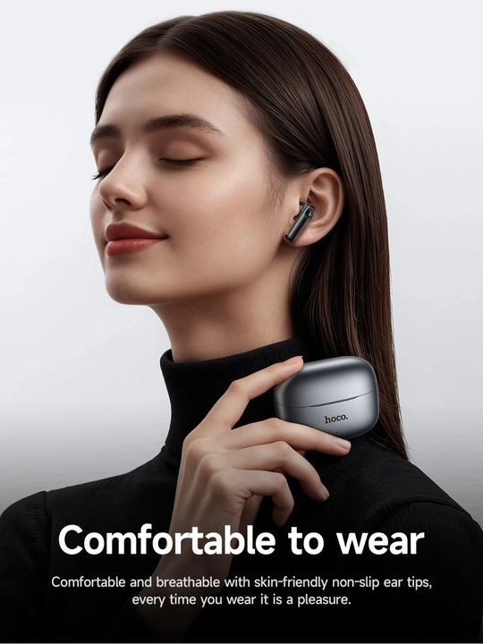 Simsiz quloqchin Hoco EQ27 TWS, ANC+ENC, AI tarjimon, Bluetooth 5.4, 28 soat