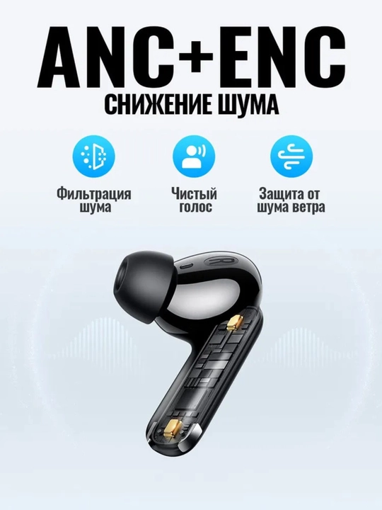 Simsiz quloqchin Hoco EQ27 TWS, ANC+ENC, AI tarjimon, Bluetooth 5.4, 28 soat