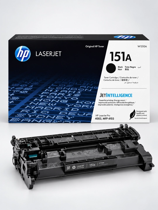 HP 151A W1510A qora toner-kartrij, chip bilan, LaserJet Pro 4003 / MFP 4103 uchun