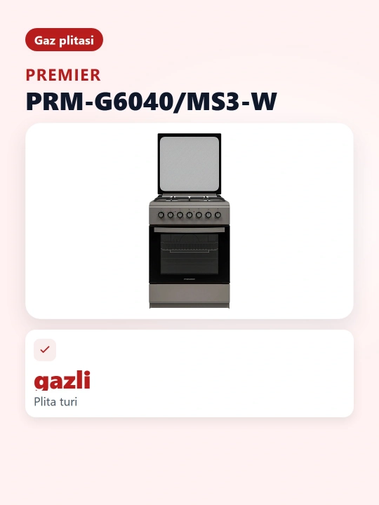 Gaz plitasi PRM-G6040/MS3-MB