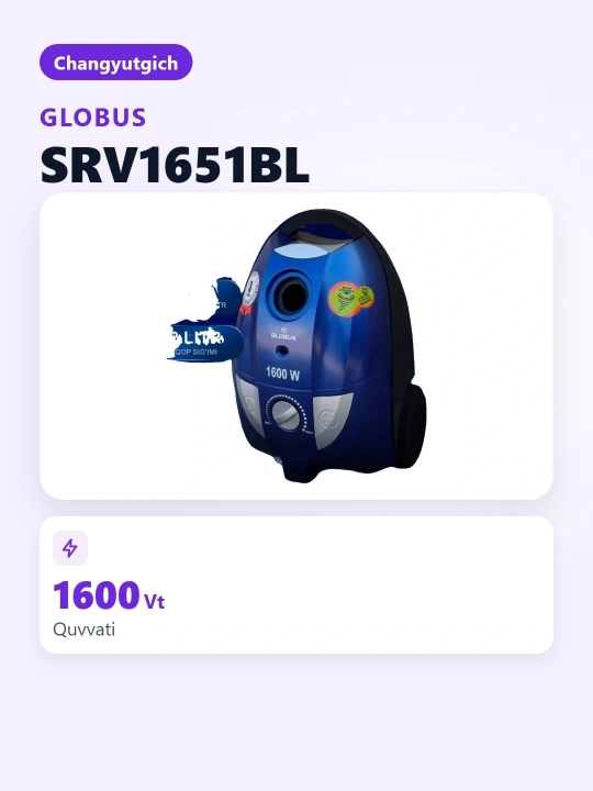 SRV-1651 BL 1600W GLOBUS CHANYUTGICH